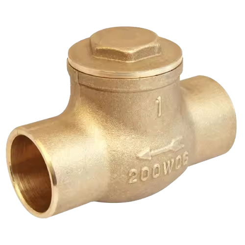 Leak Proof 1/2"-2" 200PSI WOG Sweat End Brass Swing Check Valve for Plumbing System
