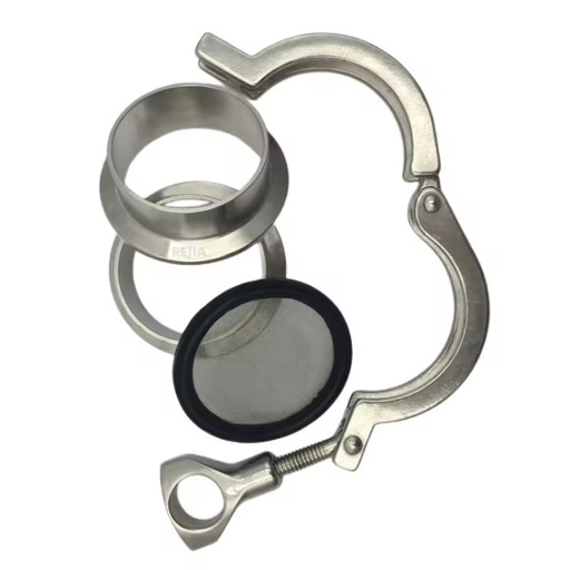 Food Grade Seal Silicone PTFE EPDM Tri Clamp Gasket With Screen Mesh