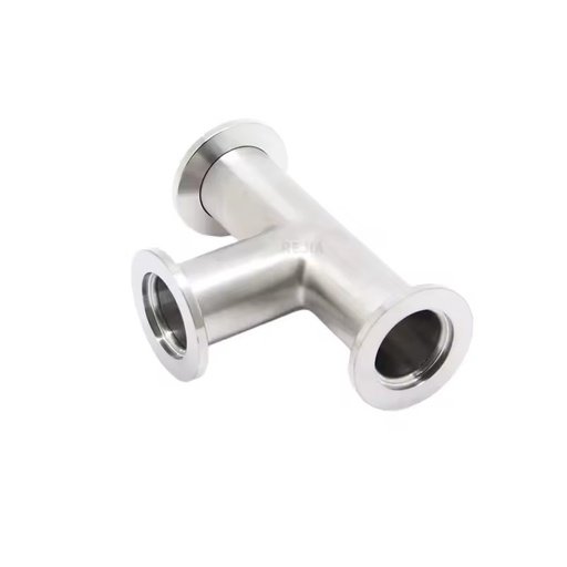 KF16 to KF50 Stainless Steel Flange Vacuum Fittings Tee