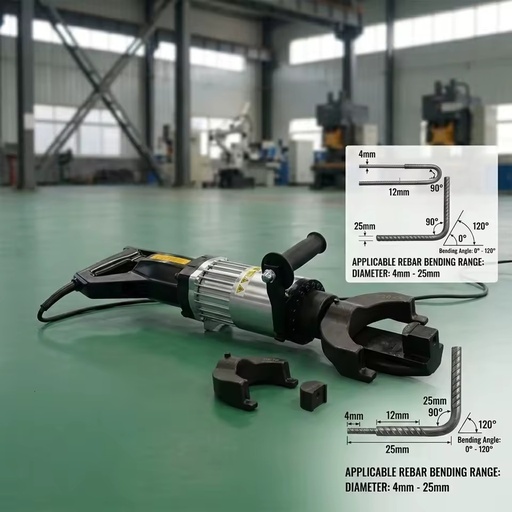 Small Portable Rebar Bender NRB-25B 20mm Hydraulic Electric Motor Steel Bar Bending Machine Industrial Automatic