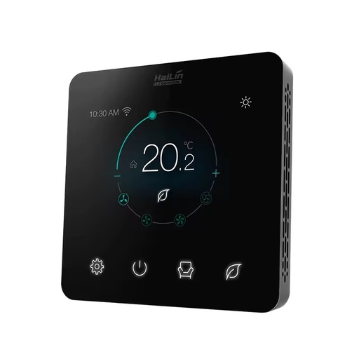 Color Touch Screen Smart Wi-Fi Thermostat for FCU+Hydronic Floor Heating 220V AC Flush Mounting Tuya App Vivi D Series