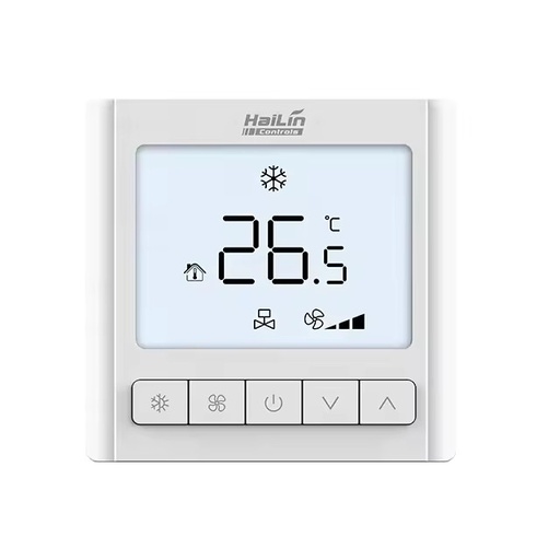 Digital Thermostat LCD Display 2 Pipe FCU Air Conditioning On/Off Valve for Office Room Thermostat