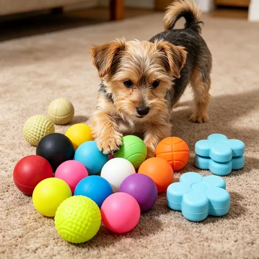 Custom Multi Color Silicone Bouncy Ball Pet Chew Resistant Molar Toy Wear Resistant Rubber Ball Toys