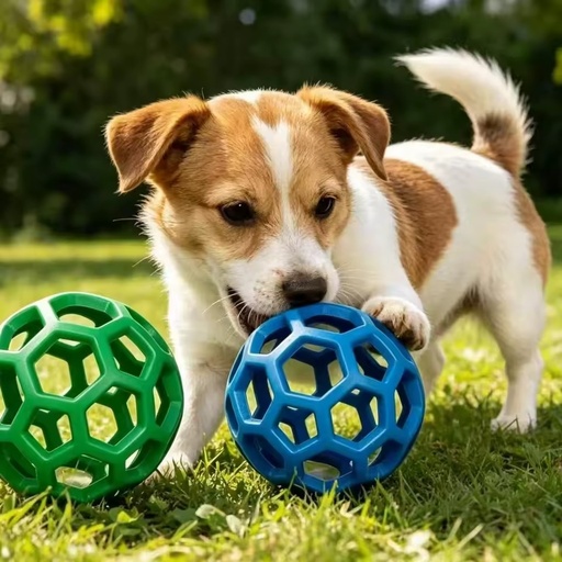 Factory Direct Grid Hollow Ball Pet Interactive Training Toy Small Large Dog Molar Rubber Hollow Ball