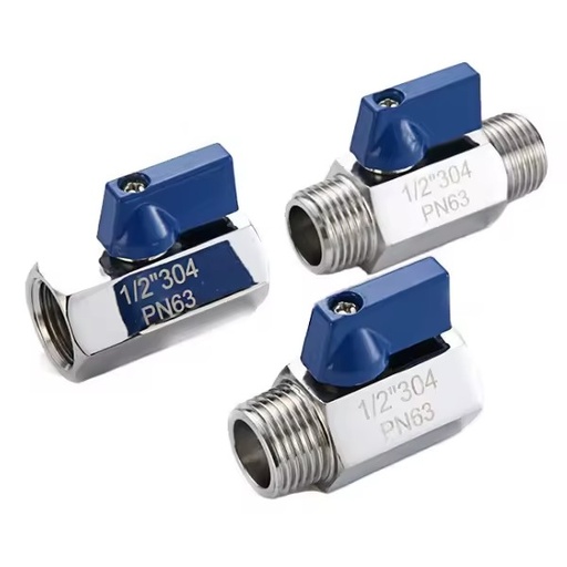 Shut Off Valve PN63 1/4" Male Female Threaded 304 Stainless Steel Mini Liquid Date Center Cooling Ball Valve