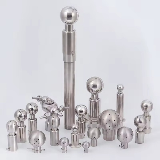 SS304/316L Stainless Steel Sanitary Welded Thread Fixed CIP Rotary Spray Cleaning Ball
