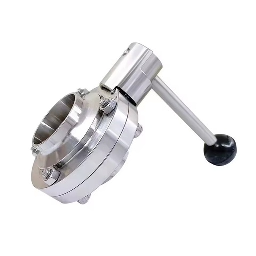Stainless Steel Sanitary Weld Pneumatic Butterfly Valve Food Grade Hygiene Grade