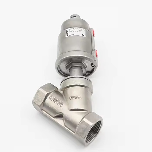 Pneumatic Threaded Angle Seat Valve High Temperature Resistant for Steamfemale Thread Plastic Actuator Head