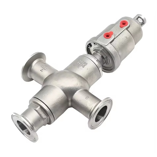 JTAIV Customized 3 Way Valve Quick-install Stainless Steel 304 Pneumatic Angle Seat Valve Piston DN15-DN50 0-16bar PTFE Sealing
