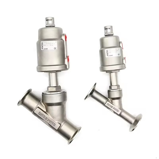 JTALV Stainless Steel Y Type Pneumatic High Temperature Low Pressure Thread Port Base Media Actuator Angle Seat Valve