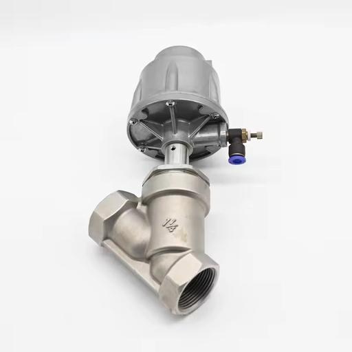 JTAIV Stainless Steel 304 2 Way Pneumatic Angle Seat Valve DN15-DN80 Female Thread Model JY611F-16P