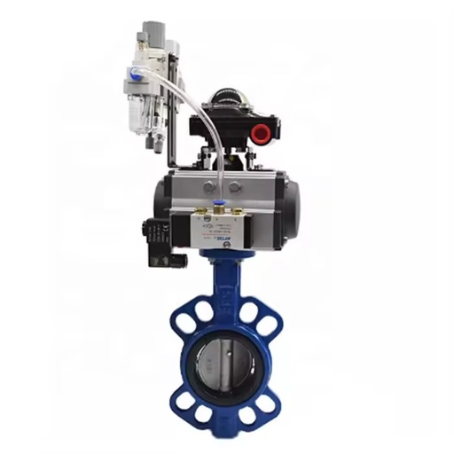 JTAIV Stainless Steel 304/316 PTFE DN40-DN300 Pneumatic Wafer Butterfly Valve for Dairy & Food Industries
