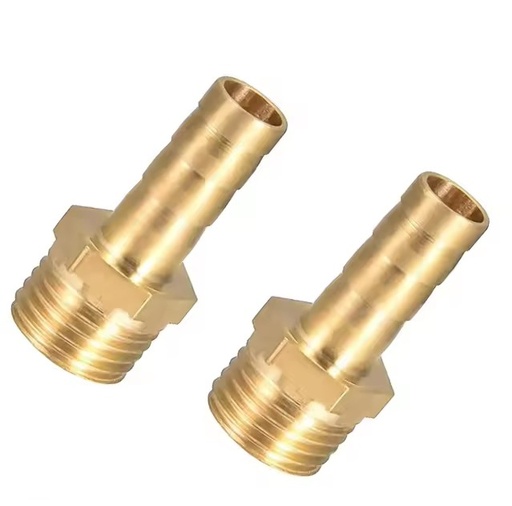 1/4inch / 6mm Hose Barb Male BSP Thread Brass Barbed Coupling for Water Application ANSI Standard