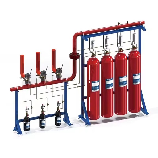 High-Pressure Carbon Dioxide Fire Extinguisher Red Carbon Steel Wall Mounted CO2 Suppression Portable Trolley ABC Dry Powder