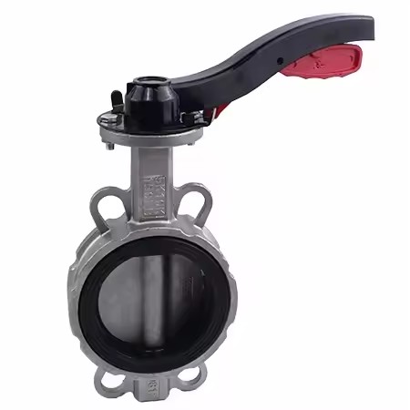 DN50-DN1000 PN10-PN16 Wafer Type Butterfly Valve Stainless Steel Body Aluminum Alloy Handle Manual Operated -15C~150C