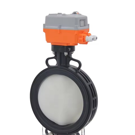 Factory Price Multiple Sizes PVC Wafer Electric Plastic Butterfly Valve DN50-DN200 PN10 NBR/EPDM/PTFE Seals 2-way Water