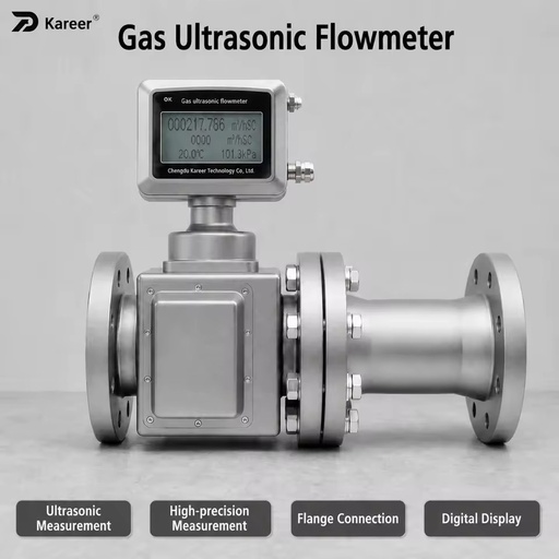 Ultrasonic Gas Meter-Aluminum Alloy & Stainless Steel 0.5-300Nm3/h Measurement Range Flow Rate 3~7m/s for Civil Use