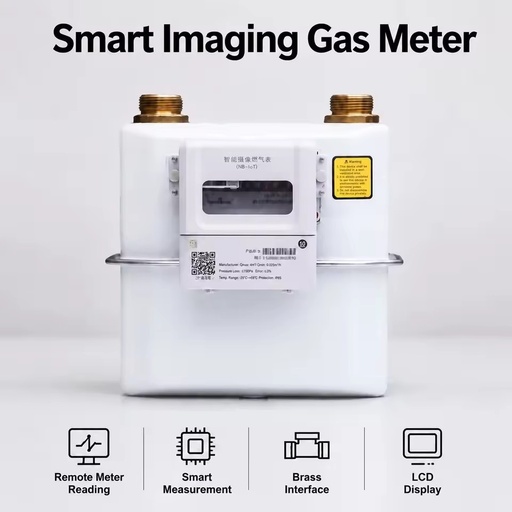 Intelligent Diaphragm/Bellows Camera Gas Meter with Alloy & Stainless Steel 0.016~2.5m/h Measurement Range 3~7m/s Flow Rate