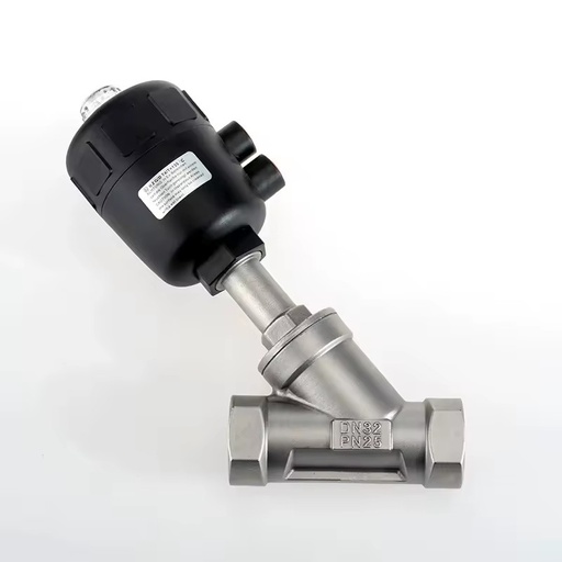 Female Thread Plastic Actuator Ss Actuator Single Acting Steam Y Type Angle Seat Valve Pneumatic Burkert