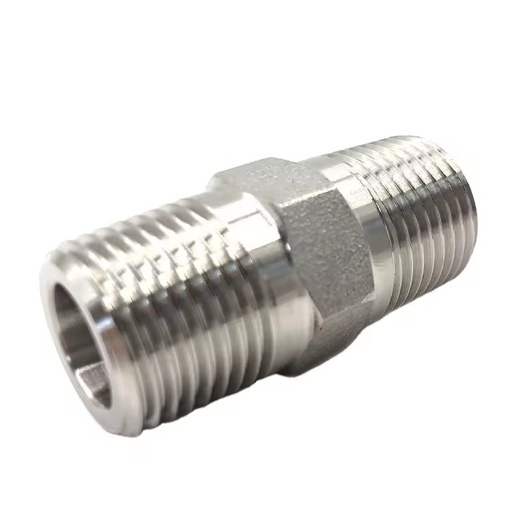 Stainless Steel Forged Threaded Hex 304 316 BSPT BSP NPT Male Joint High Pressure Fitting Hexagonal Pipe,pipe Fitting Nipple
