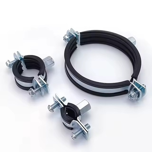 Galvanized Iron Epdm Rubber Pipe Clamp Rubber Lined Split Pipe Clamp Pipe Support Rubber Lined Split Clamp