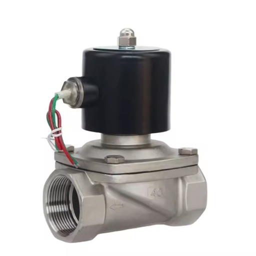 DN40 1.5 Inch 2W-400-40 Stainless Steel AC220V DC12V DC24V 2 Way Solenoid Ball Valve Water/Oils/Air Control OEM Customizable