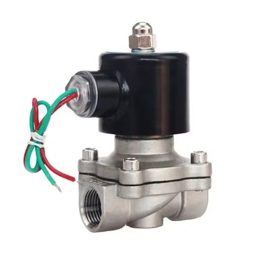 DN15 1/2 Inch 2W-160-15 Normally Closed Stainless Steel AC220V DC12V DC24V 2 Way Electric Solenoid Valve Pneumatic Valve