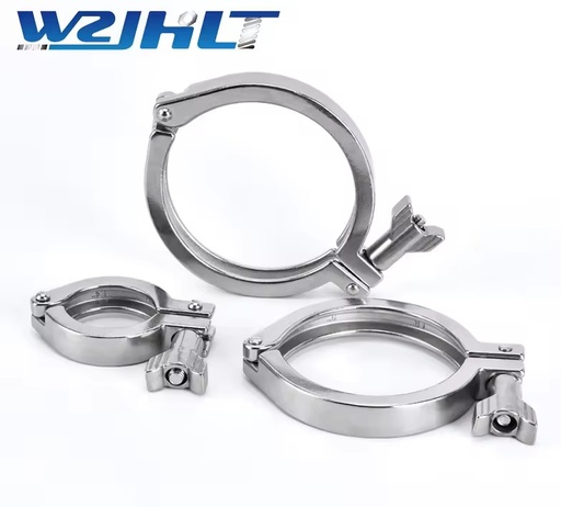 Industrial/Commercial-Grade 304 Stainless Steel Single Pin Fold Clamp LH Inch Measurement System Polished High Quality Bolts