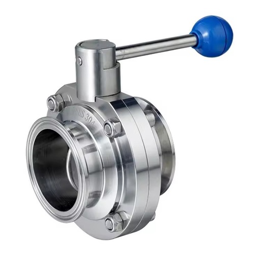 Handle 304 316L Dn150 250 300 6" Clamped/Threaded/Welded Tri Clamp Ferrule Stainless Steel Sanitary butterfly Valve