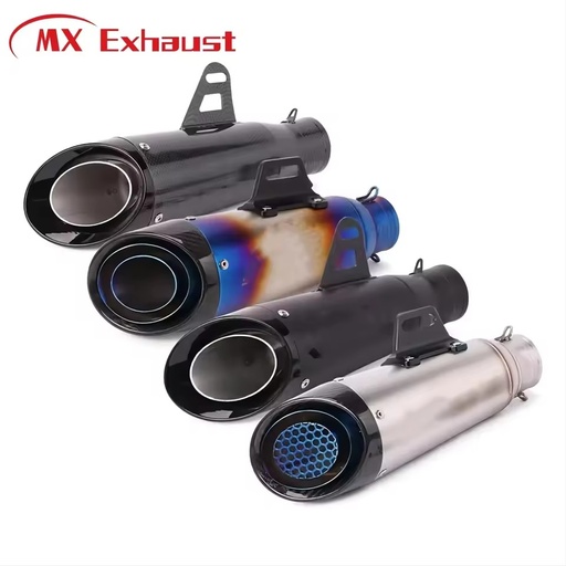 Universal Motorcycle Exhaust Muffler Stainless Steel Silencer 51mm for Aftermarket
