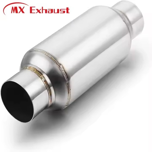 Wholesale 63mm 304 Stainless Steel Exhaust Muffler Resonator Glasspack with Perforated Core