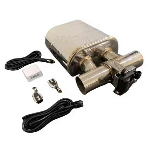 76 mm High Performance Electric Cutout Valve Exhaust Muffler With Remote Controller