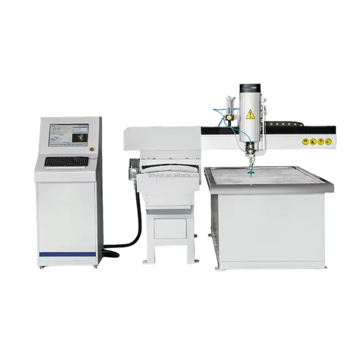Gantry 5-Axis Water Jet Cutter Machine with 360° C Axis for Accurate 3D Shape Cutting