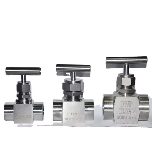 Precision T-Handle Flow Control Needle Valve Stainless Steel 316 with BSPP Thread for Gas and Liquid