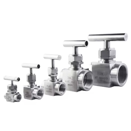 316 Stainless Steel High Pressure Needle Valve 6000 PSI with NPT Thread for Instrumentation