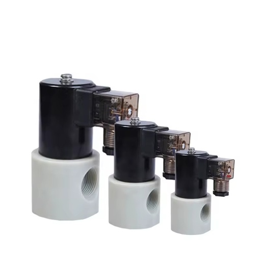 PP Anti-corrosive 24V 220V Solenoid Valves for Dosing System Acid Chemical Plastic Thread Polypropylene
