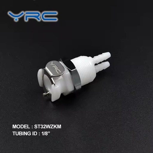 YRC High Quality 1/8" Plastic Quick Disconnect Dual Connect with Two Hose Barb up to 120psi -40~100