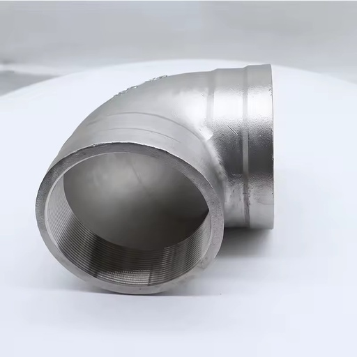 (OEM ODM) Durable 90 Degree Stainless Steel Elbow Grooved Threaded Connection Pipe Fitting