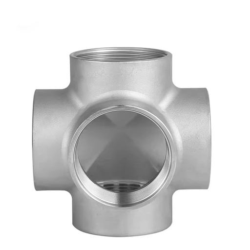 (OEM ODM) Factory Price High Strength Stainless Steel Threaded Cross Pipe Fitting for Water Treatment