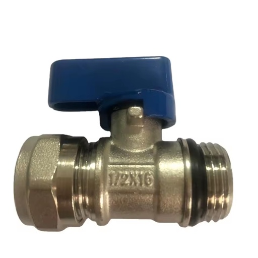S610 1/2"x16 Pex Jacket BSP Brass Ball Valve