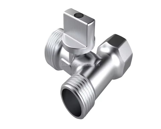 S3115 1/2x3/4x1/2 BSP threaded 3way Brass Washing Machine Ball angle Valve