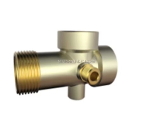 S6522 1"x1"x1"x1/4"x1/4" 4-way Brass Pipe Fitting