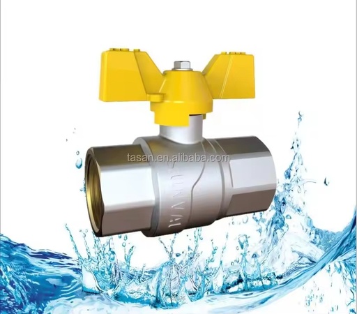 TMOK RTS DN20 3/4" Manual OEM Nickle Plated Male Female Thread Lever Handle Brass Butterfly Valve