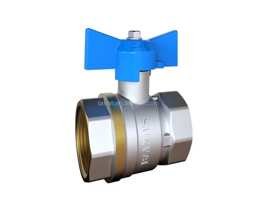 S1114 302 High Quality Forged Brass stem Aluminium Butterfly Handle Brass Ball Valve DN15