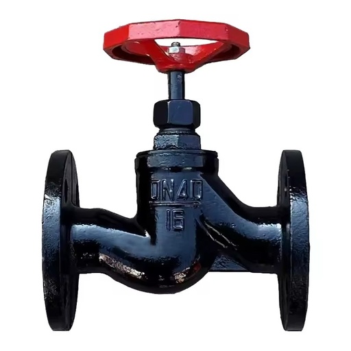 LiangGong J41T-16 DN40 Cast Iron Stop Valve Flange Pneumatic Manual Water Angle Structure Normal Temperature 1 Year Warranty