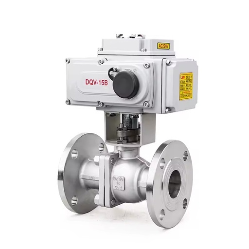 DQ Electric Stainless Steel Flange Ball Temperature Pressure Steam explosion-proof Electric flanged ball valve
