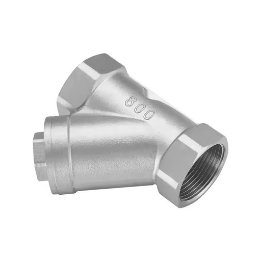 DN50 Plug Structure Type Design Stainless Steel 201 Screw End Y Filter Valve Strainer