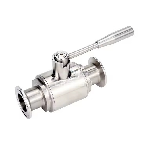 Full Stainless Steel Sanitary Straight Way Manual Ball Valve with Stainless Steel Handle