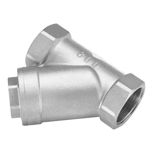 DN80 201 Metal Water Spiral End Stop Water Drain Fittings Filter Stainless Steel Y-Filter