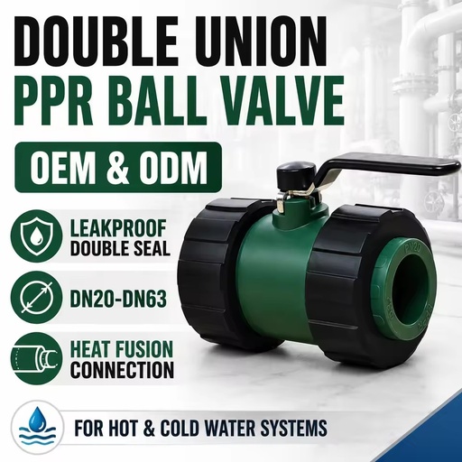 Professional Plumbing Distributor PPR Ball Valve With Chrome Brass Ball PTFE Seal System Custom Logo Manufacturer